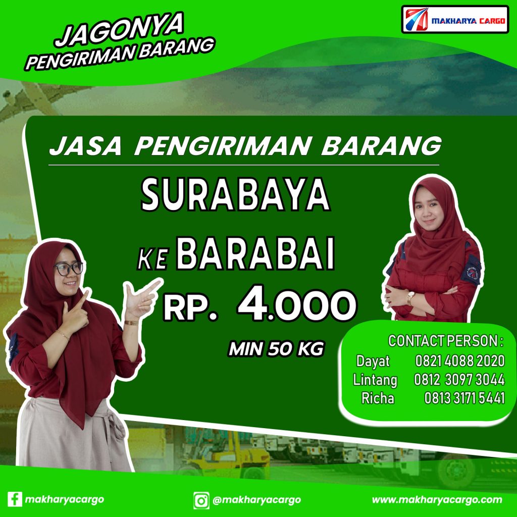 Jasa Pengiriman Barang Surabaya Barabai