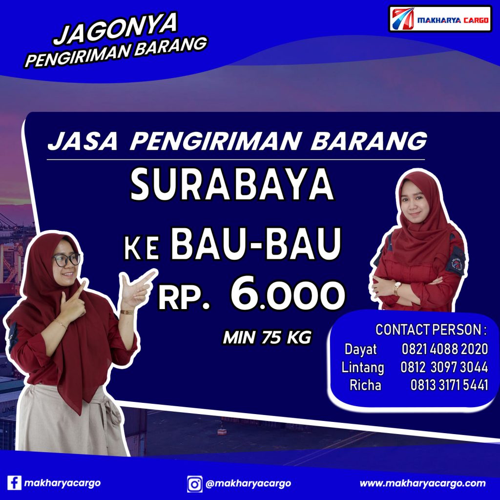 Jasa Pengiriman Barang Surabaya Bau-Bau