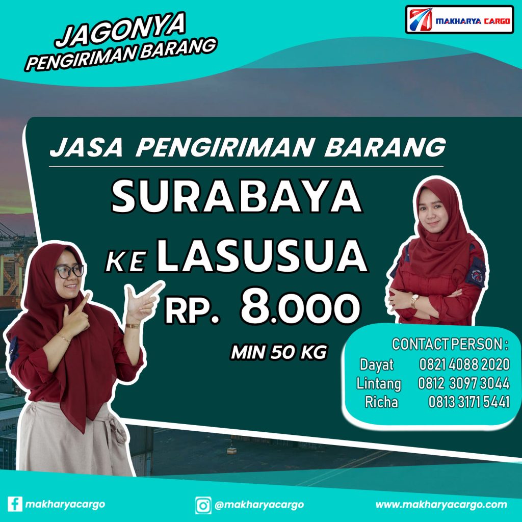 Jasa Pengiriman Barang Surabaya Lasusua