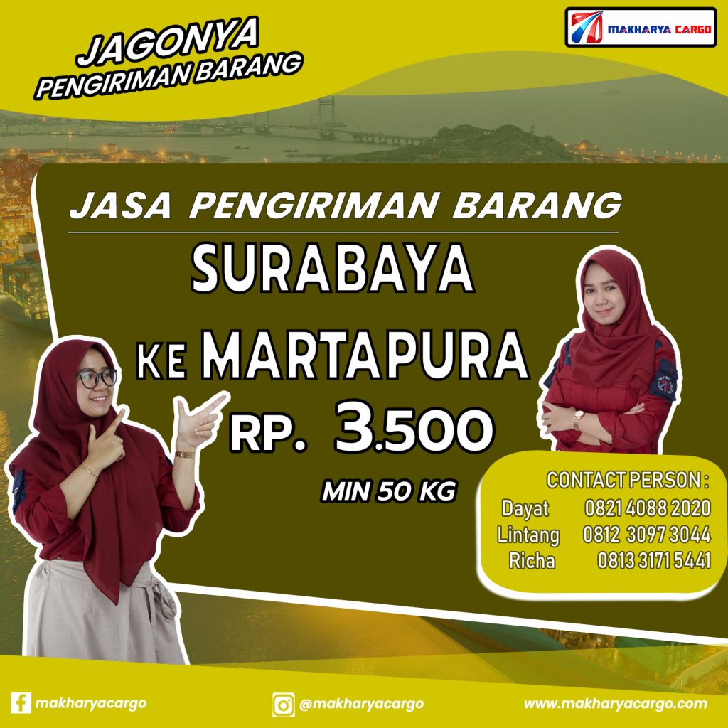 Jasa Pengiriman Barang Surabaya Martapura