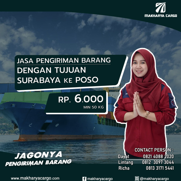 Jasa Pengiriman Barang Surabaya Poso