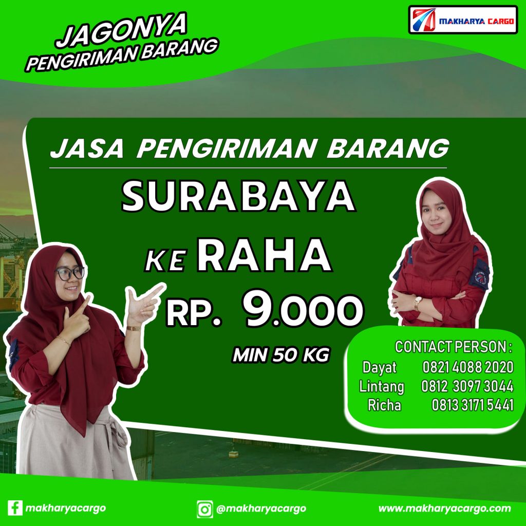 Jasa Pengiriman Barang Surabaya Raha