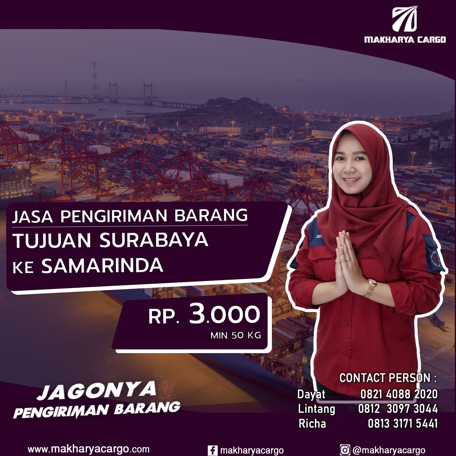 Jasa Pengiriman Barang Surabaya Samarinda