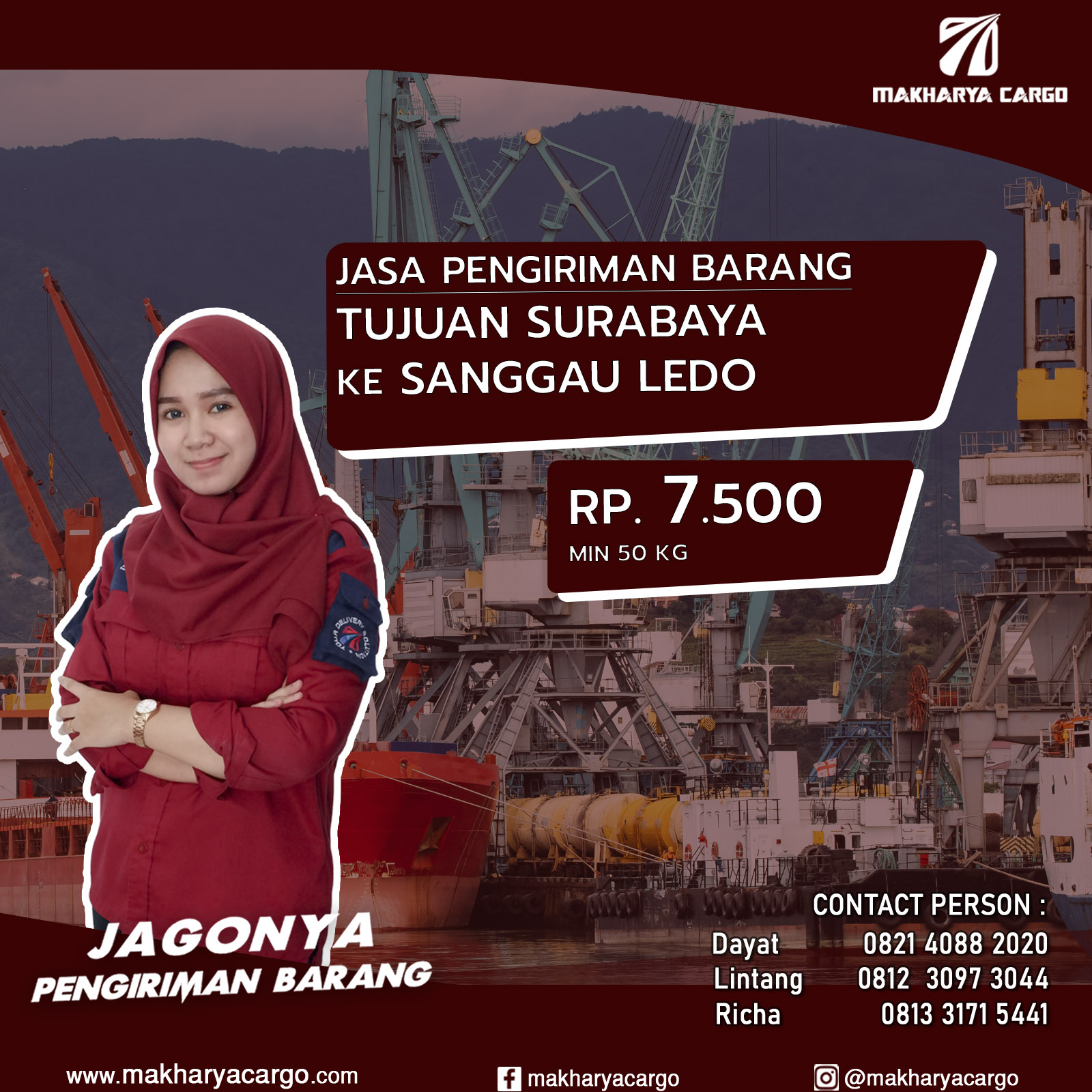 Jasa Pengiriman Surabaya Sanggau Ledo