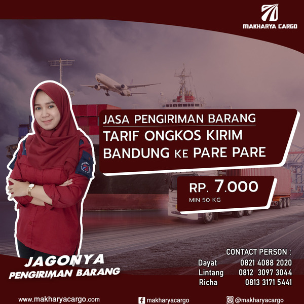 Tarif Ongkos Kirim Bandung Pare-Pare