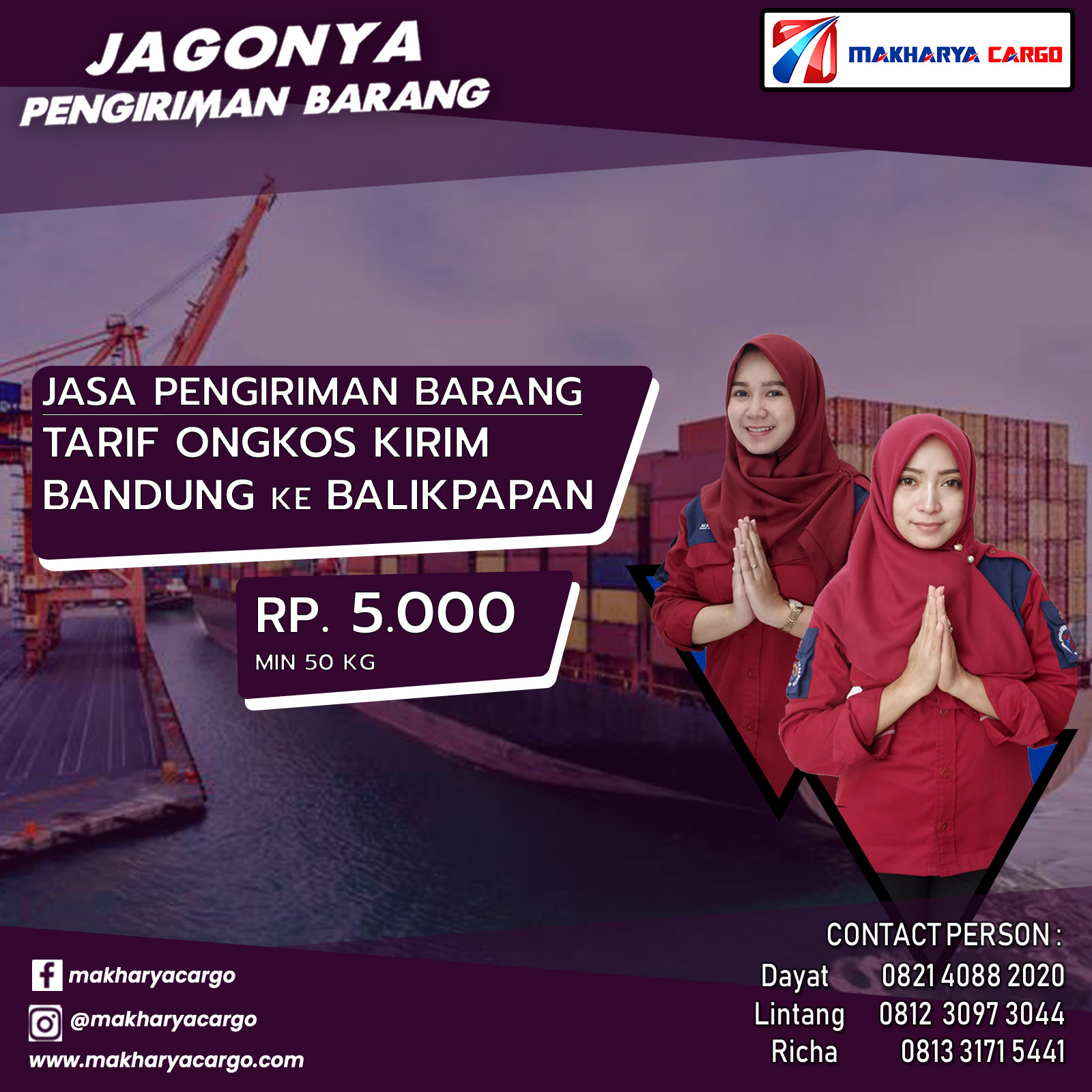 Tarif Ongkos Kirim Bandung Balikpapan