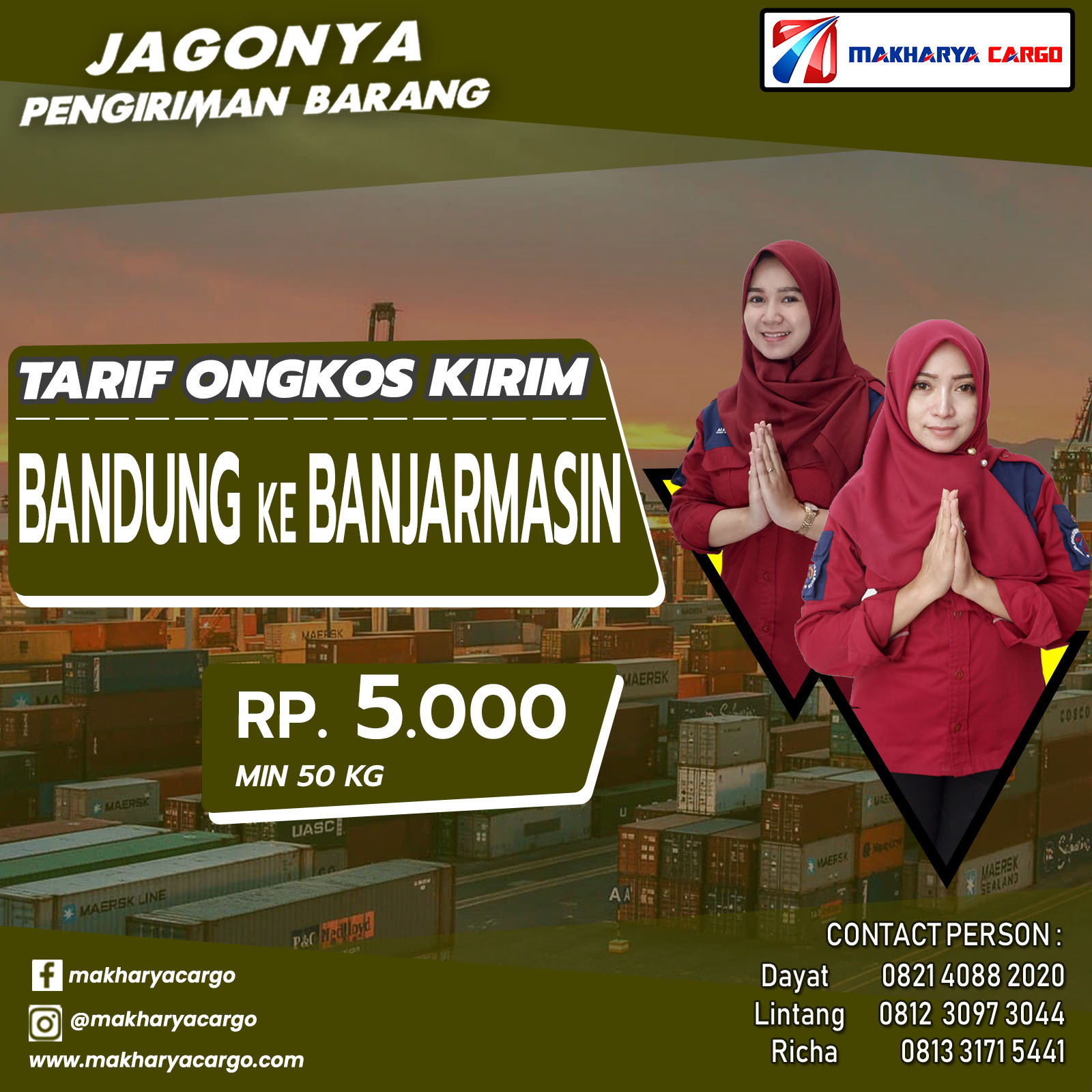 Tarif Ongkos Kirim Bandung Banjarmasin