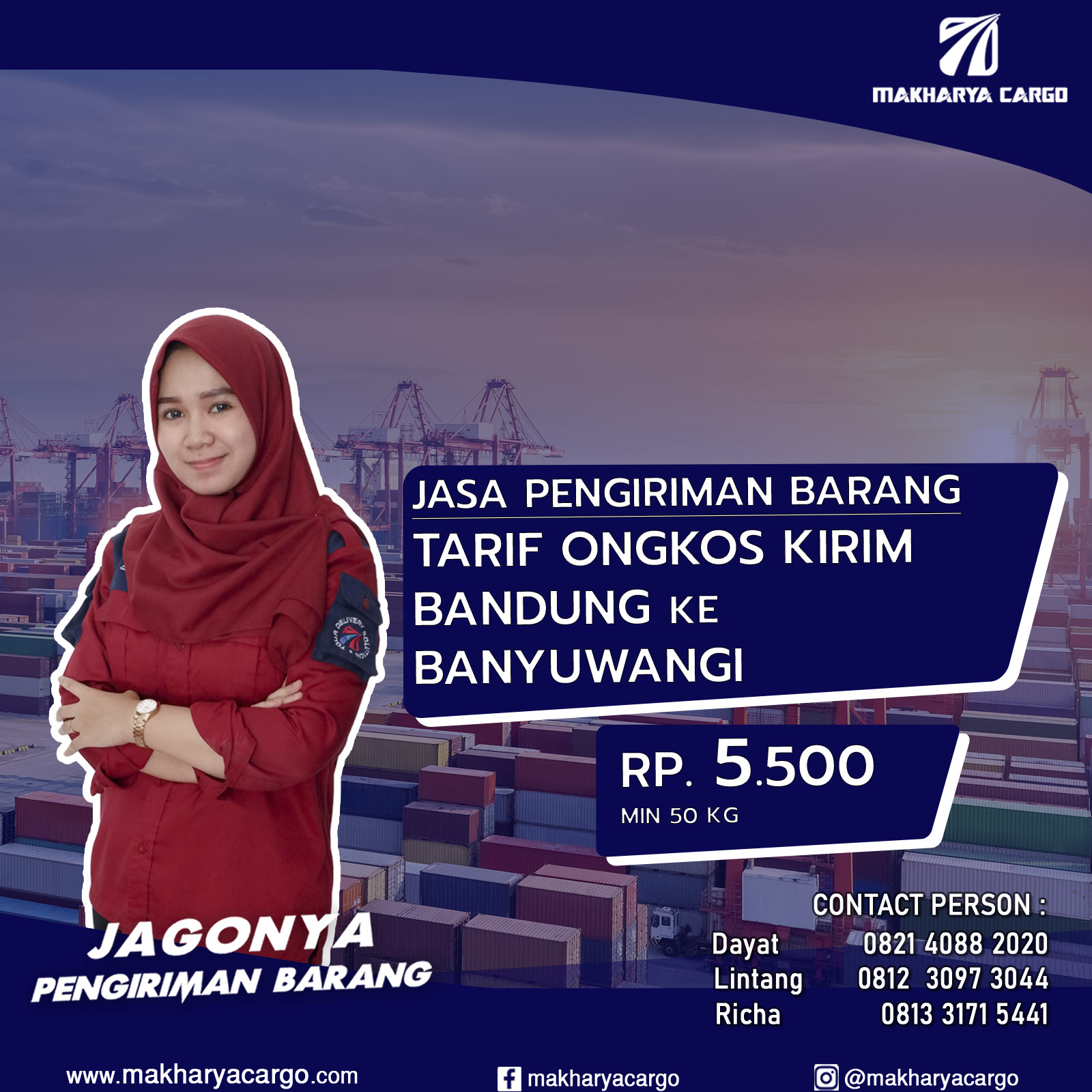 Tarif Ongkos Kirim Bandung Banyuwangi