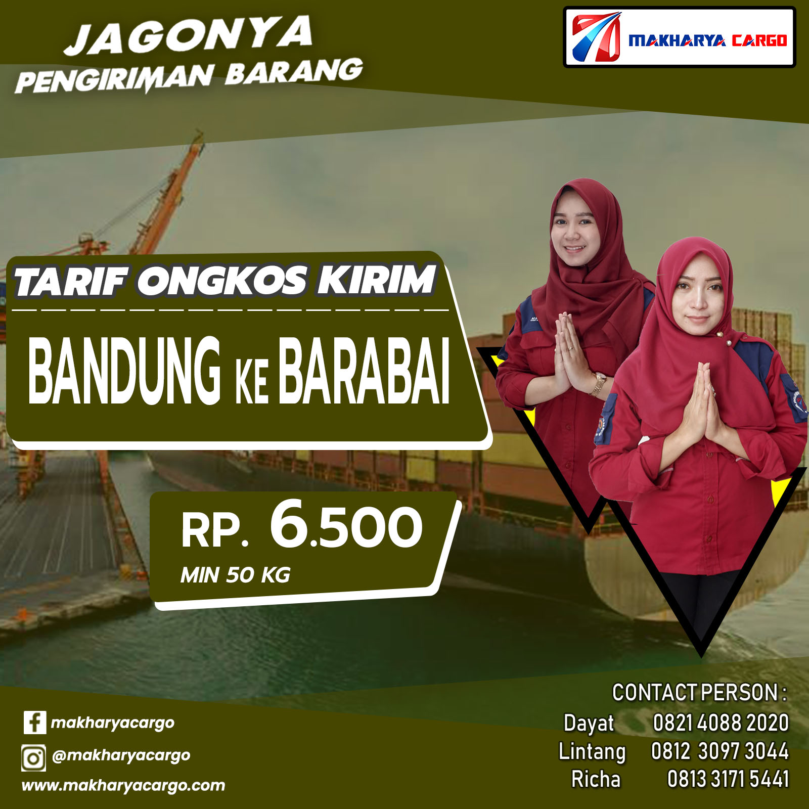 Tarif Ongkos Kirim Bandung Barabai