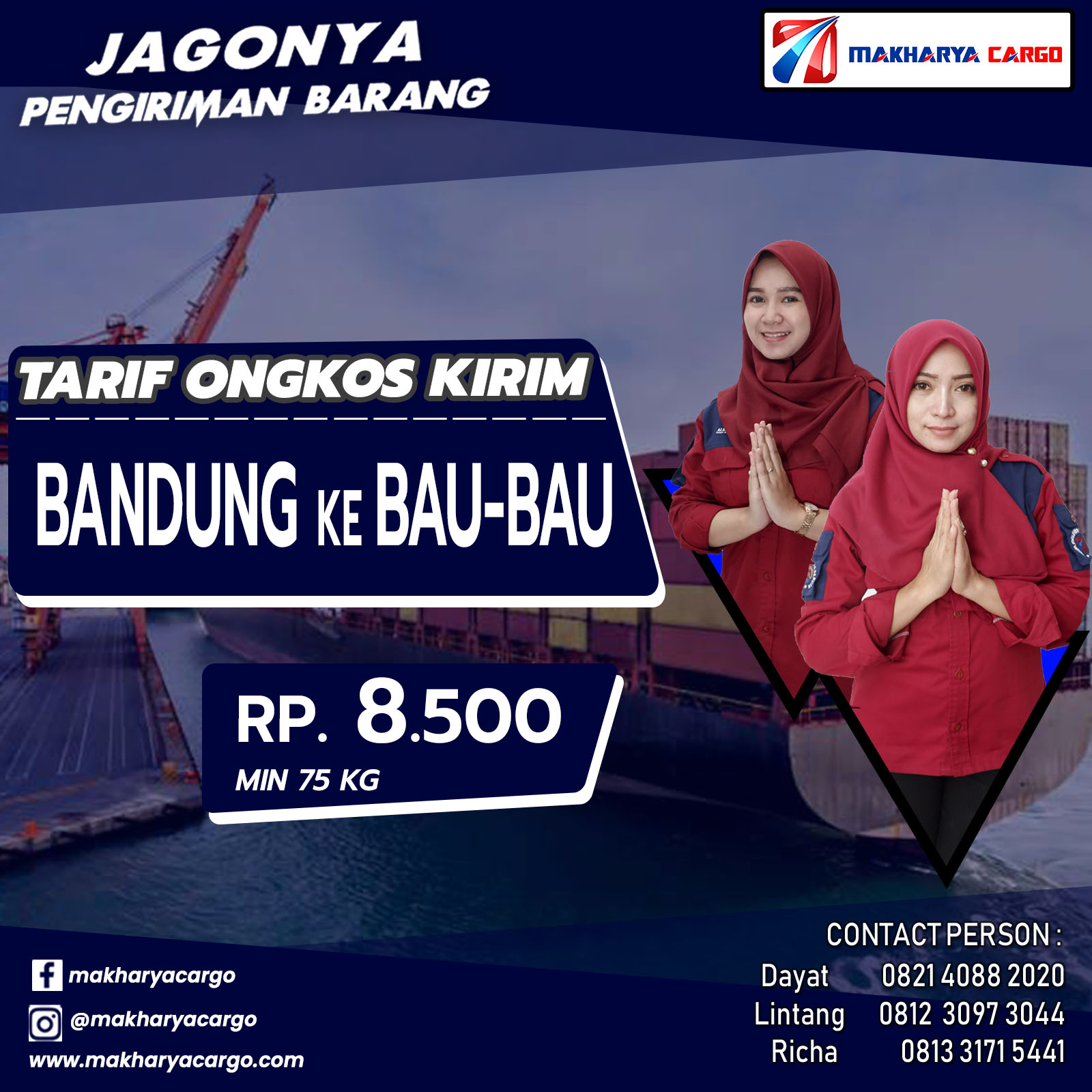 Tarif Ongkos Kirim Bandung Bau-Bau