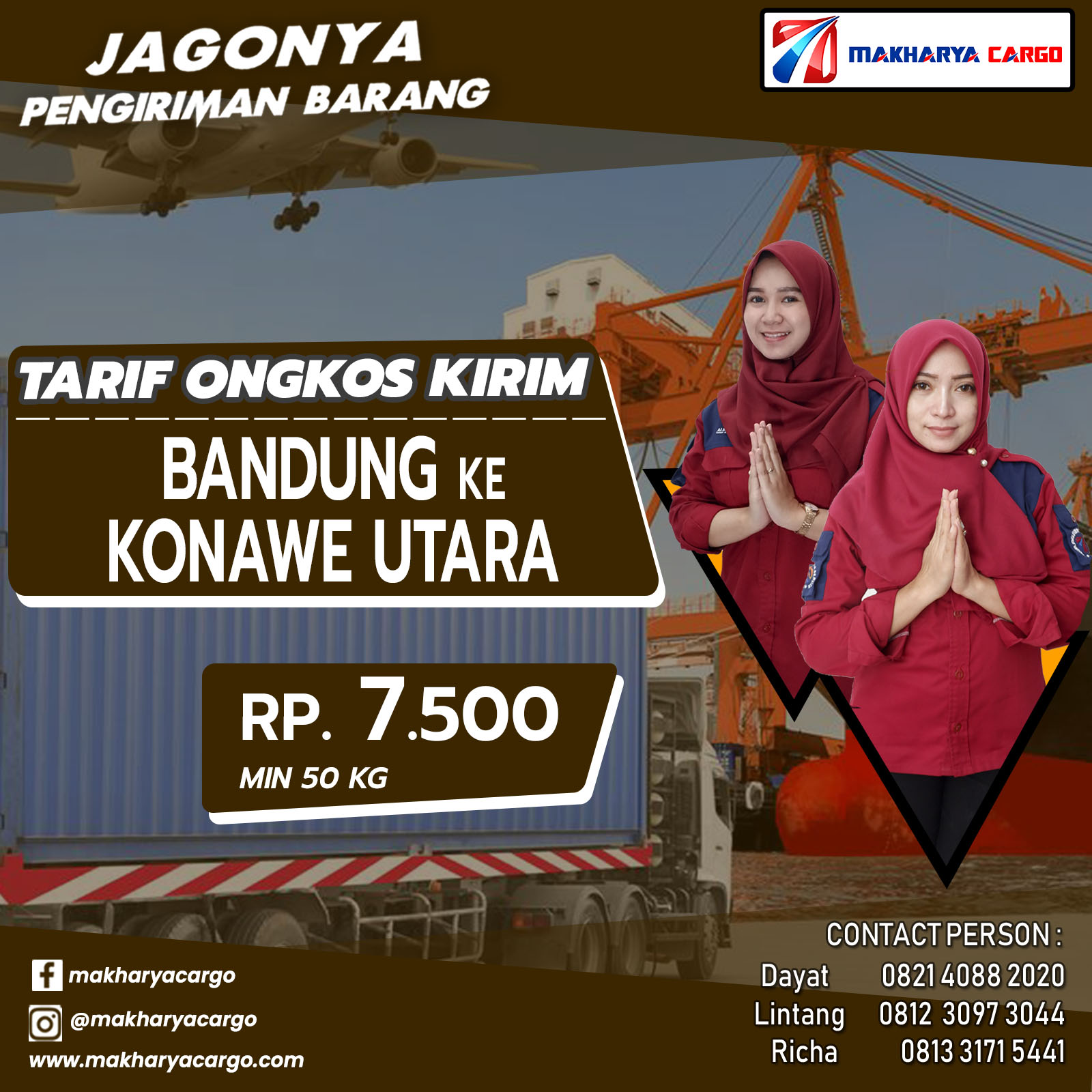 Tarif Ongkos Kirim Bandung Konawe Utara