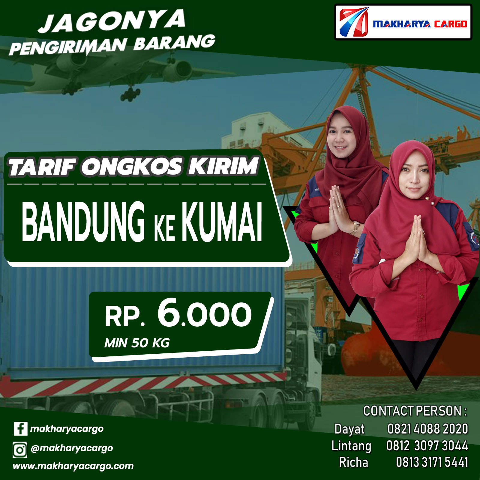 Tarif Ongkos Kirim Bandung Kumai