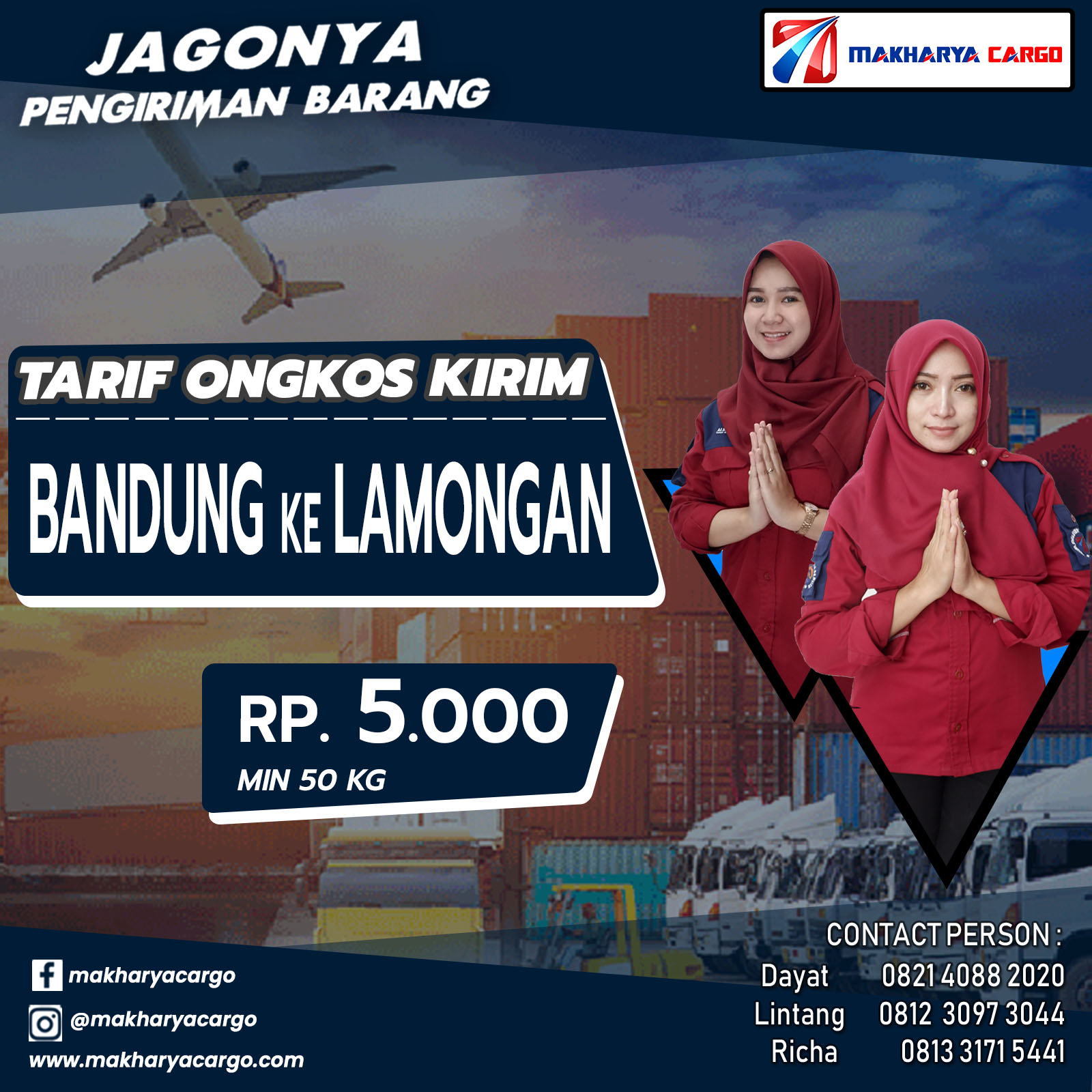 Tarif Ongkos Kirim Bandung Lamongan