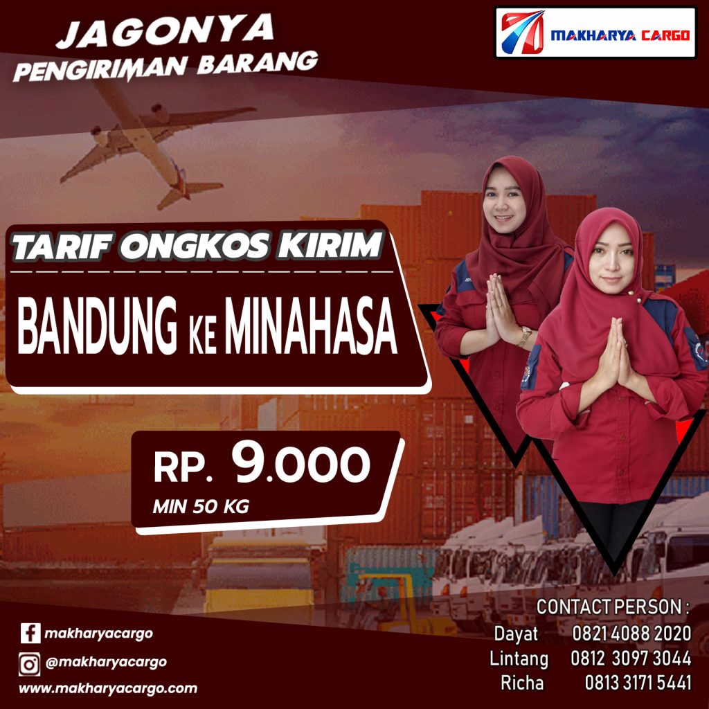 Tarif Ongkos Kirim Bandung Minahasa