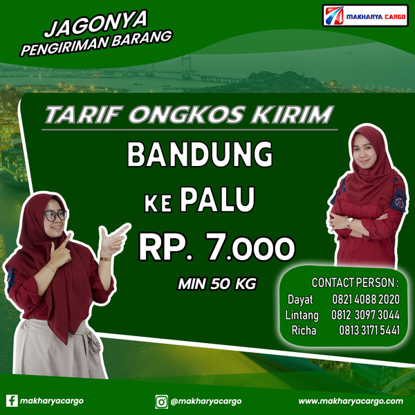 Tarif Ongkos Kirim Bandung Palu