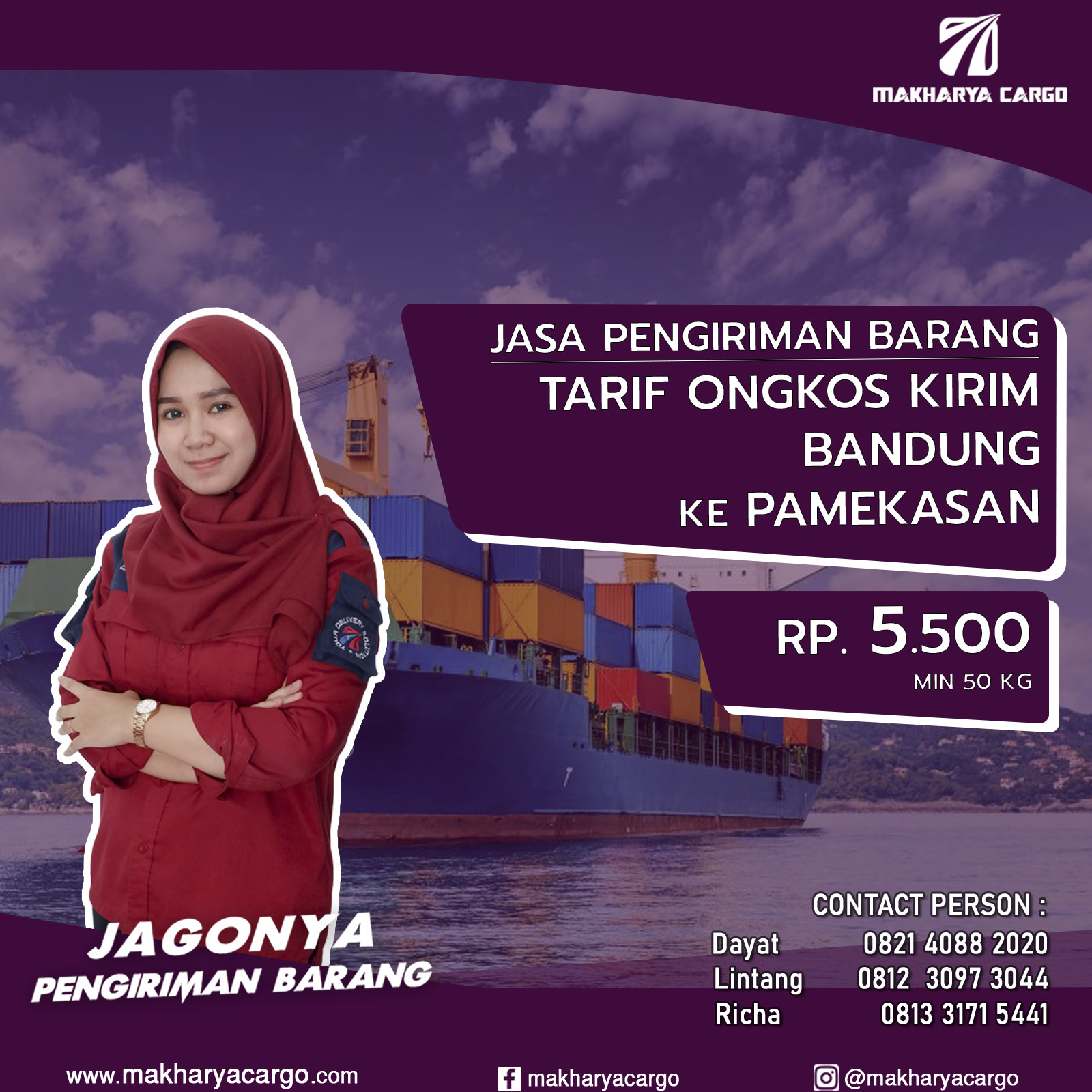 Tarif Ongkos Kirim Bandung Pamekasan