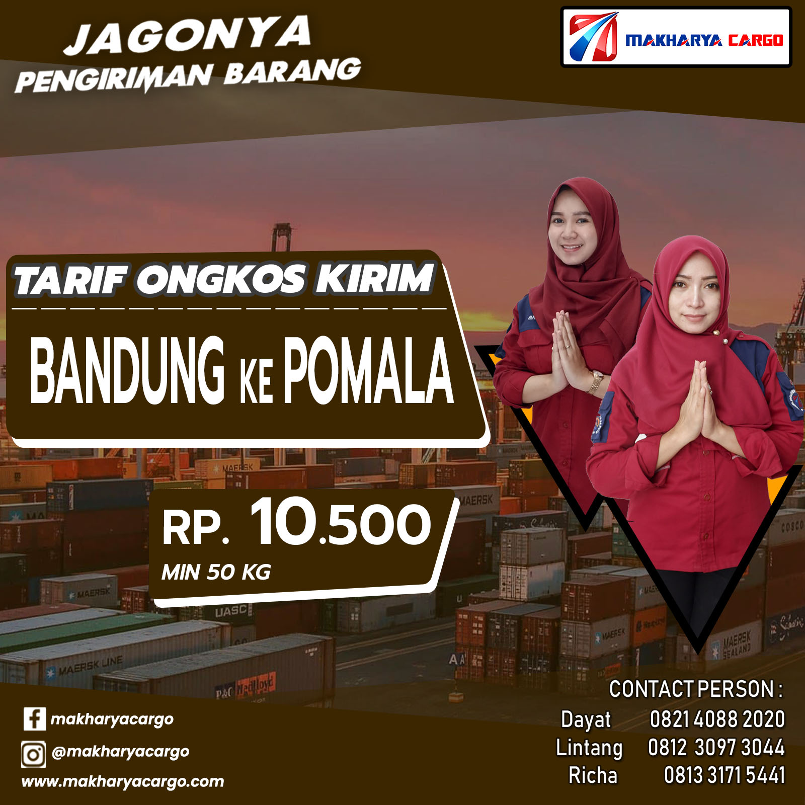 Tarif Ongkos Kirim Bandung Pomala