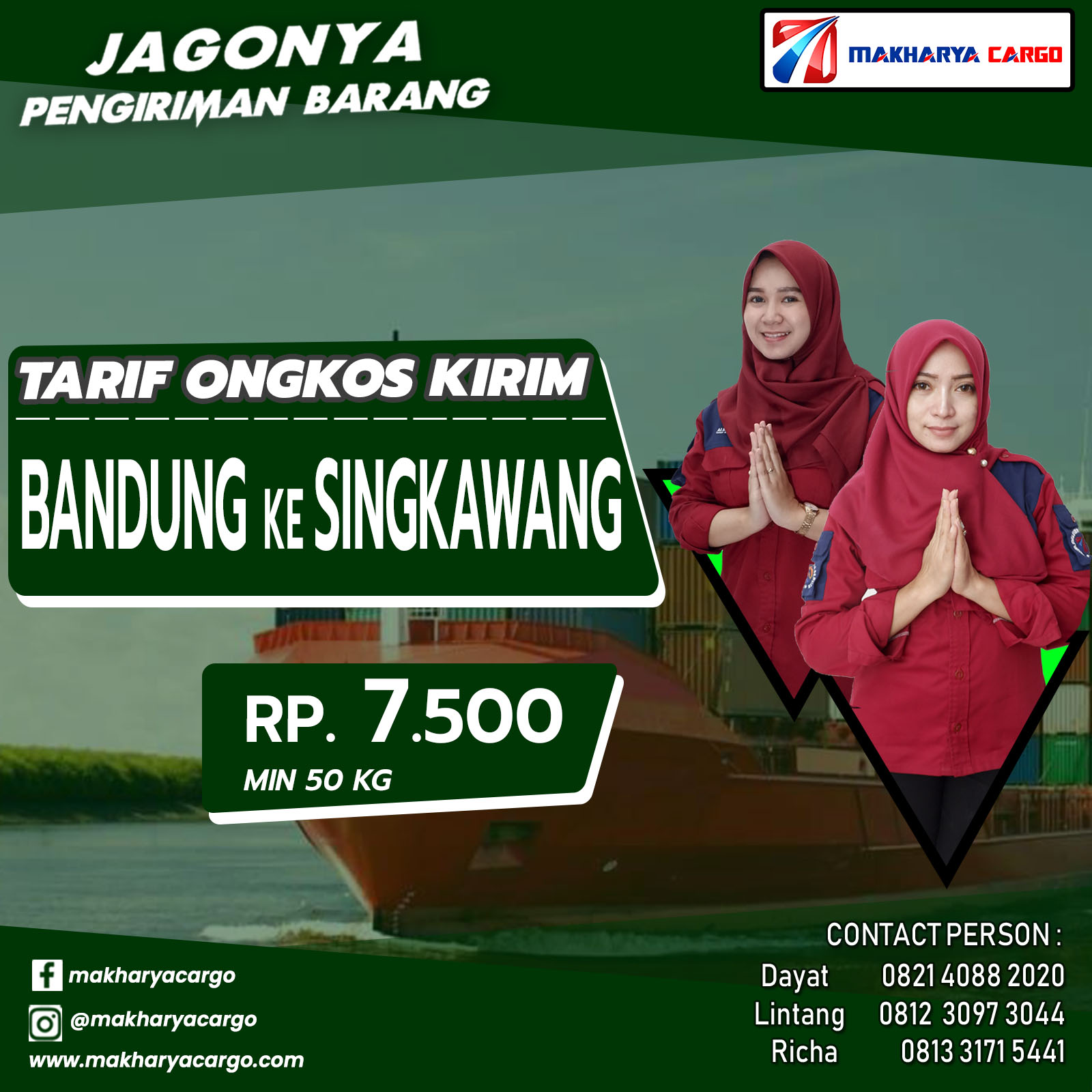 Tarif Ongkos Kirim Bandung Singkawang