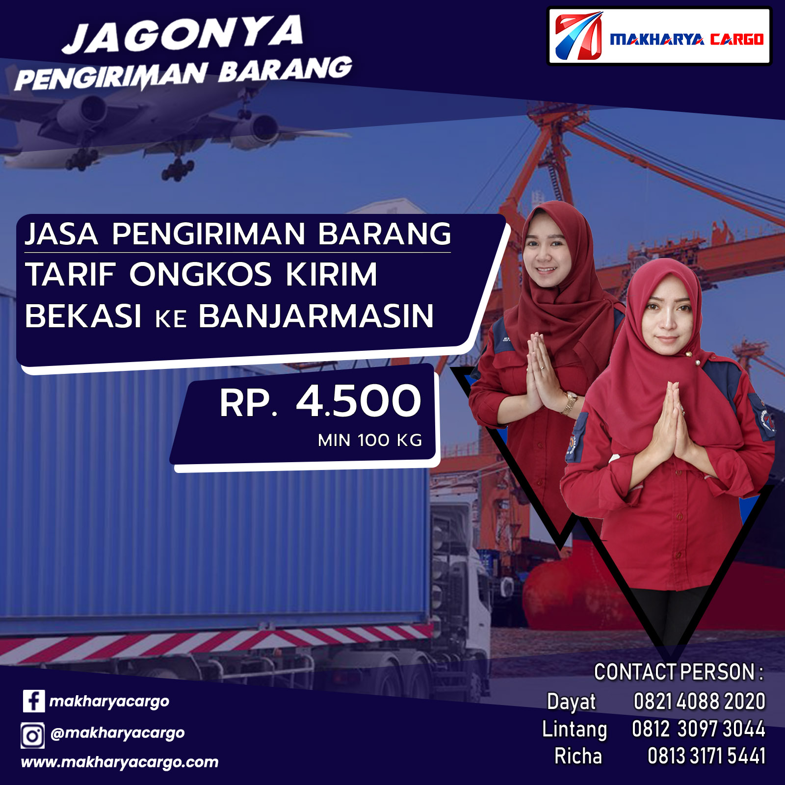 Tarif Ongkos Kirim Bekasi Banjarmasin