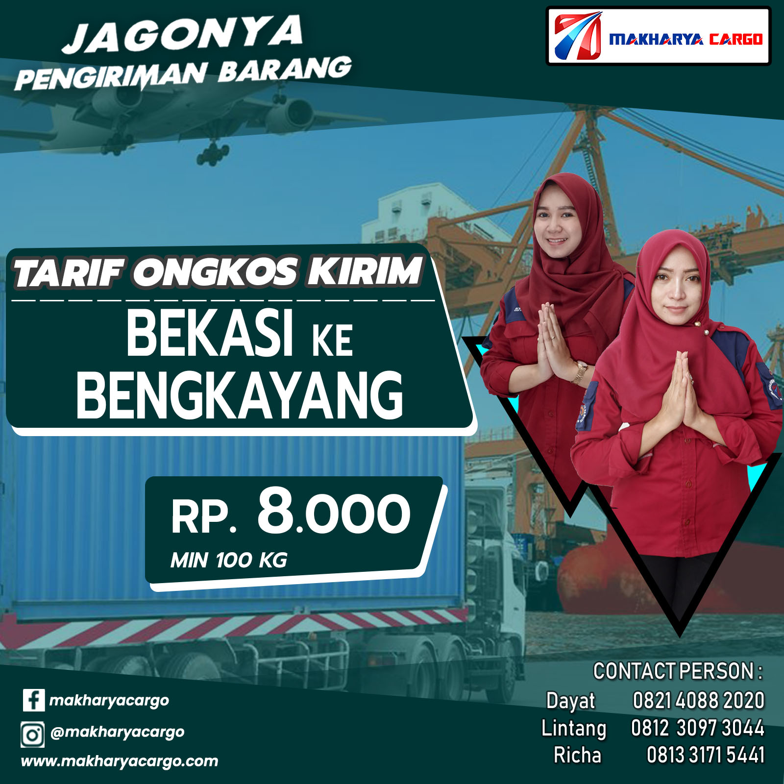 Tarif Ongkos Kirim Bekasi Bengkayang