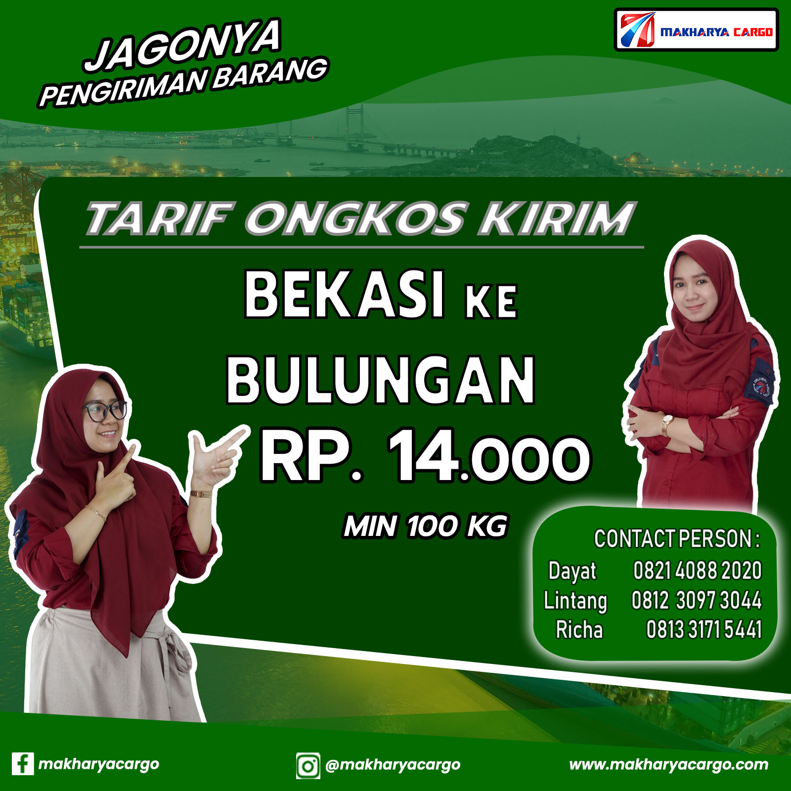 Tarif Ongkos Kirim Bekasi Bulungan