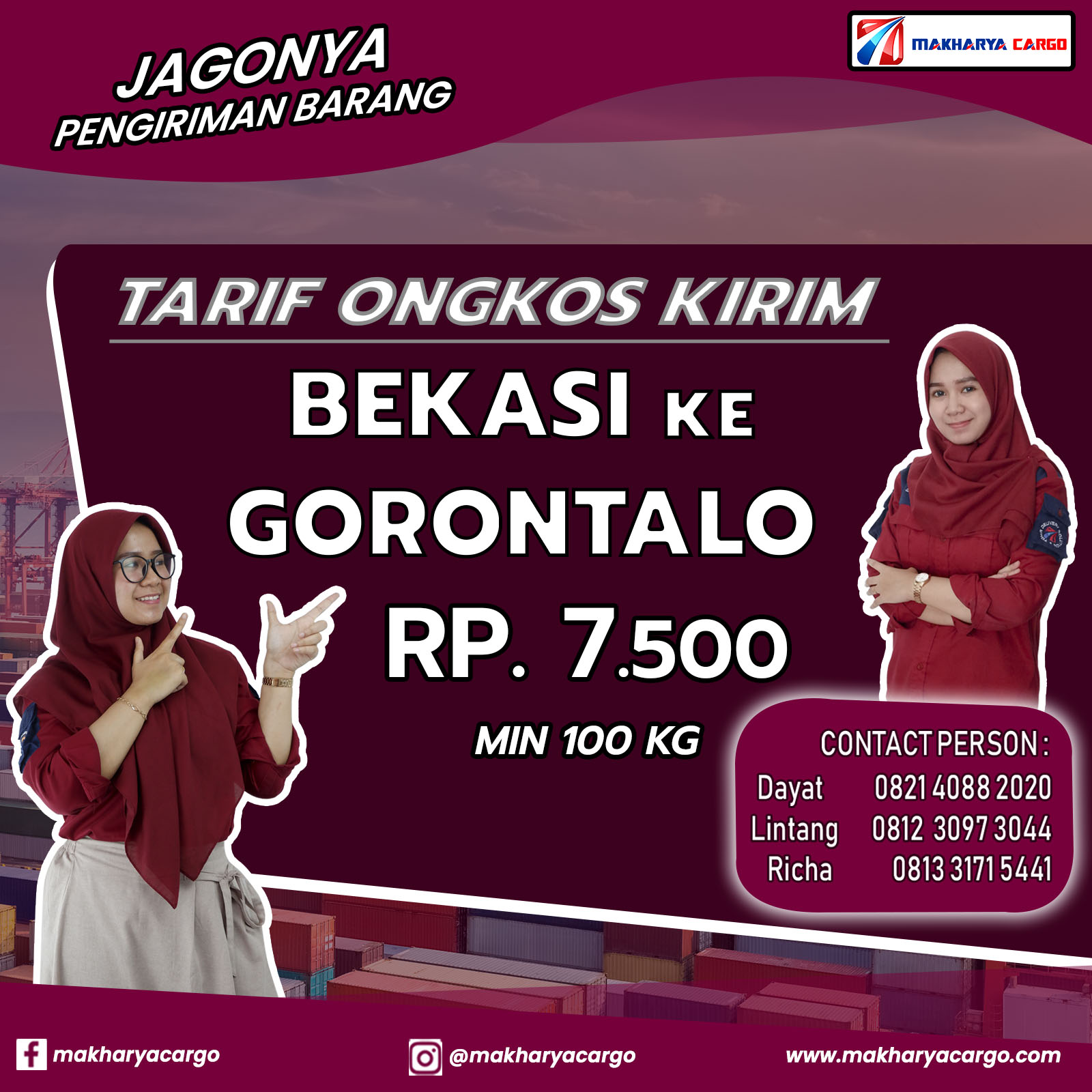 Tarif Ongkos Kirim Bekasi Gorontalo