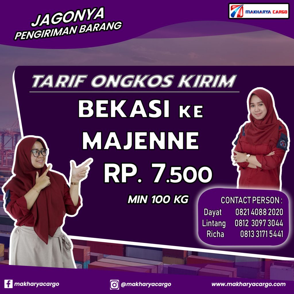 Tarif Ongkos Kirim Bekasi Majenne