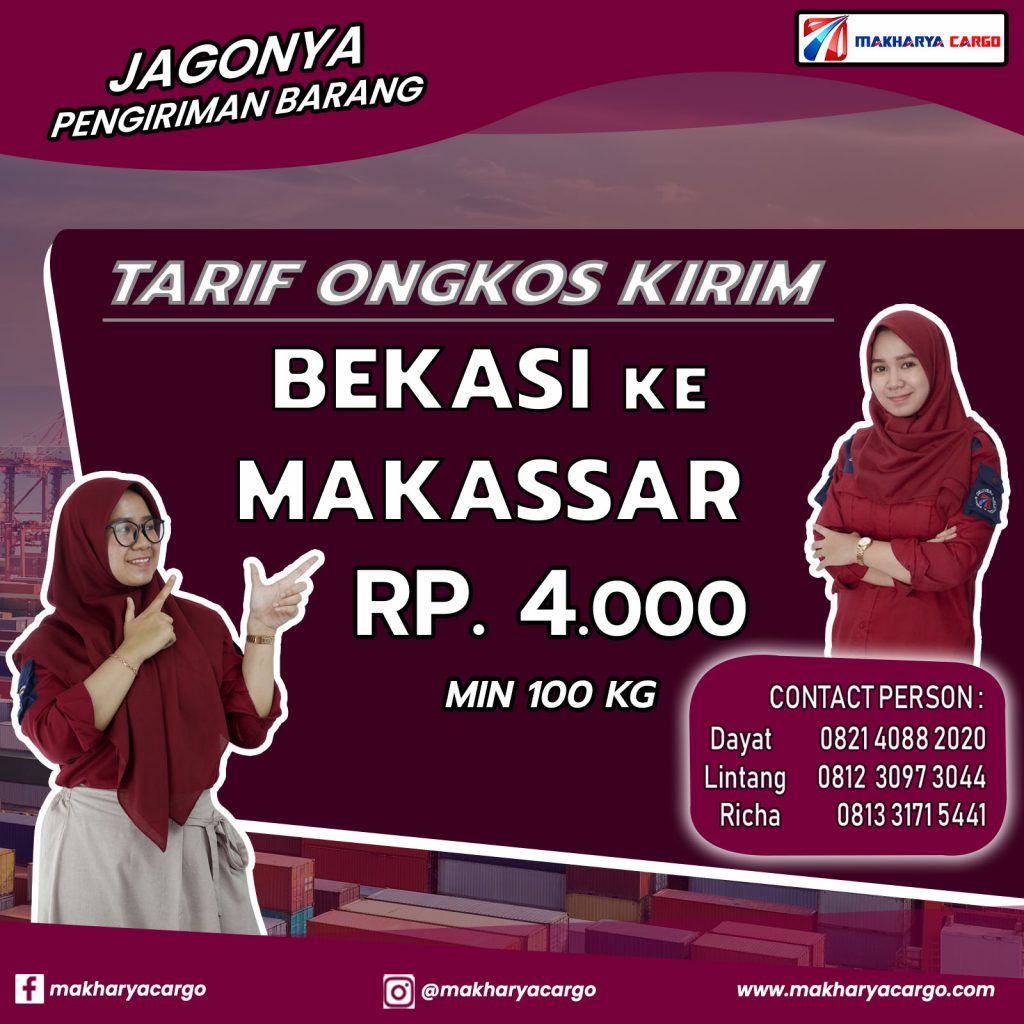 Tarif Ongkos Kirim Bekasi Makassar