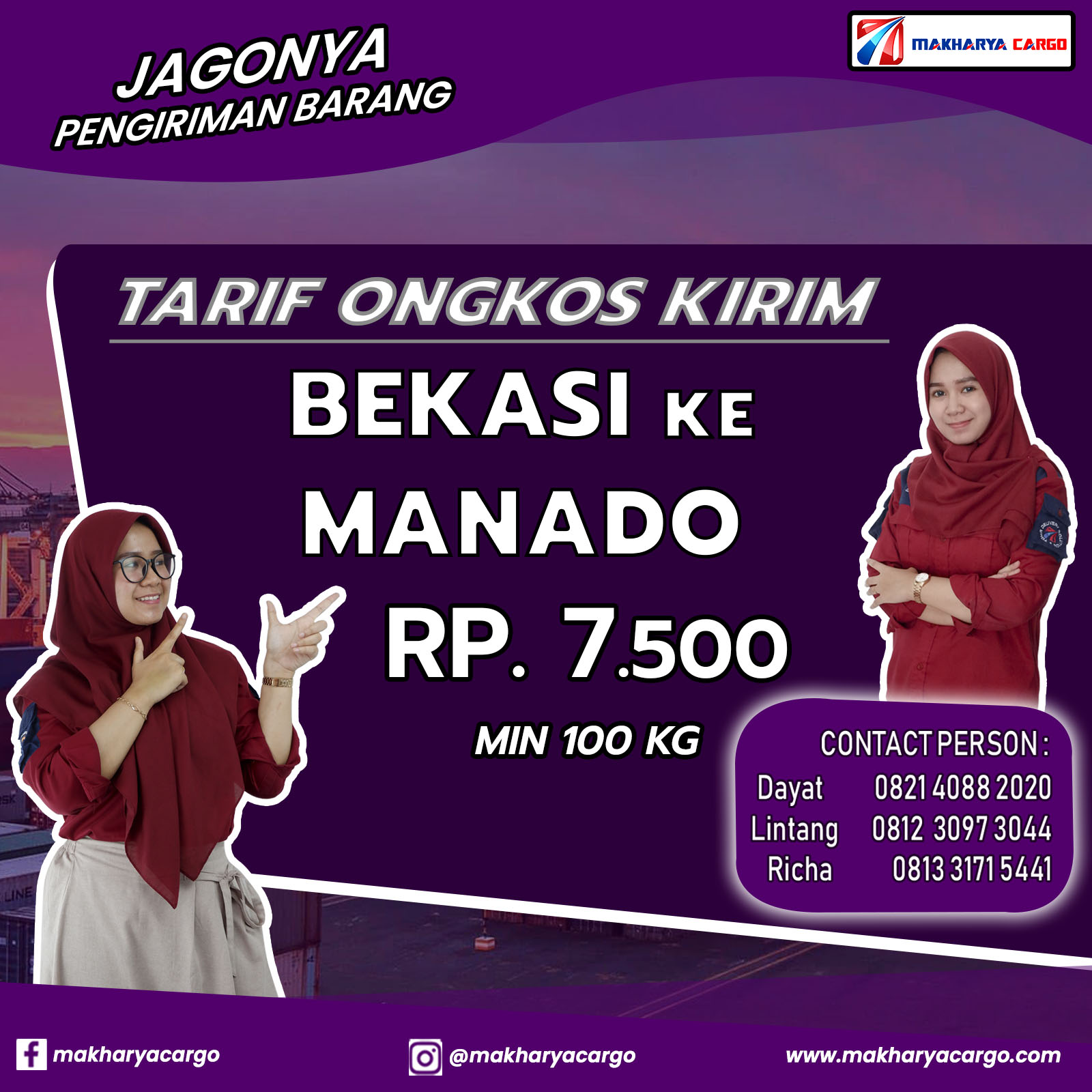 Tarif Ongkos Kirim Bekasi Manado