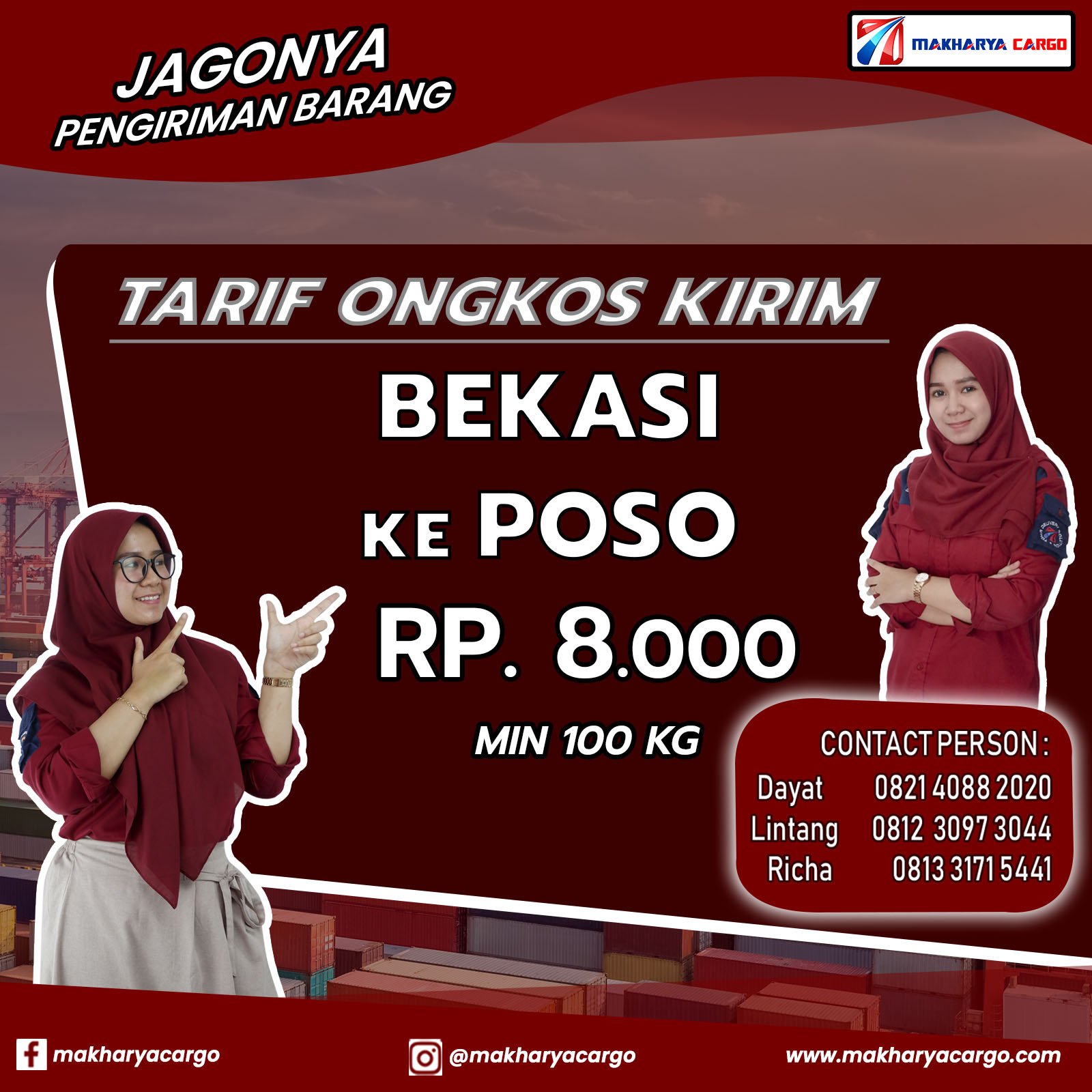 Tarif Ongkos Kirim Bekasi Poso