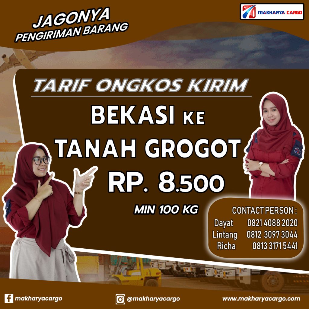 Tarif Ongkos Kirim Bekasi Tanah Grogot