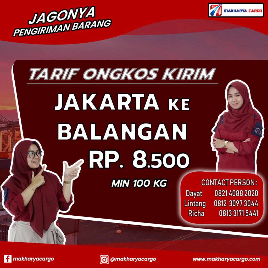 Tarif Ongkos Kirim Jakarta Balangan