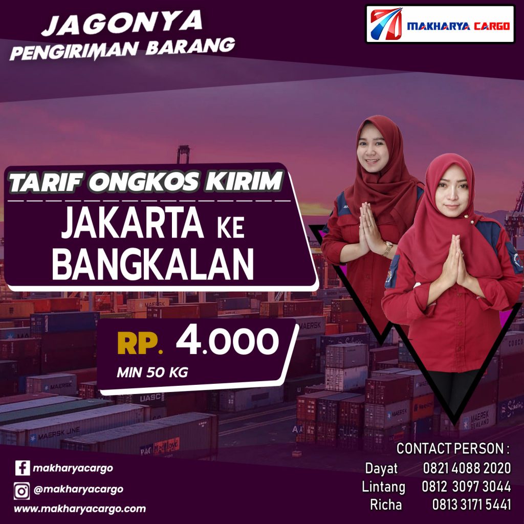 Tarif Ongkos Kirim Jakarta Bangkalan