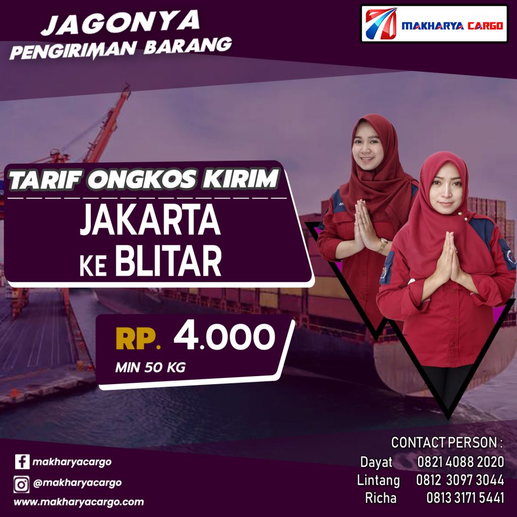 Tarif Ongkos Kirim Jakarta Blitar