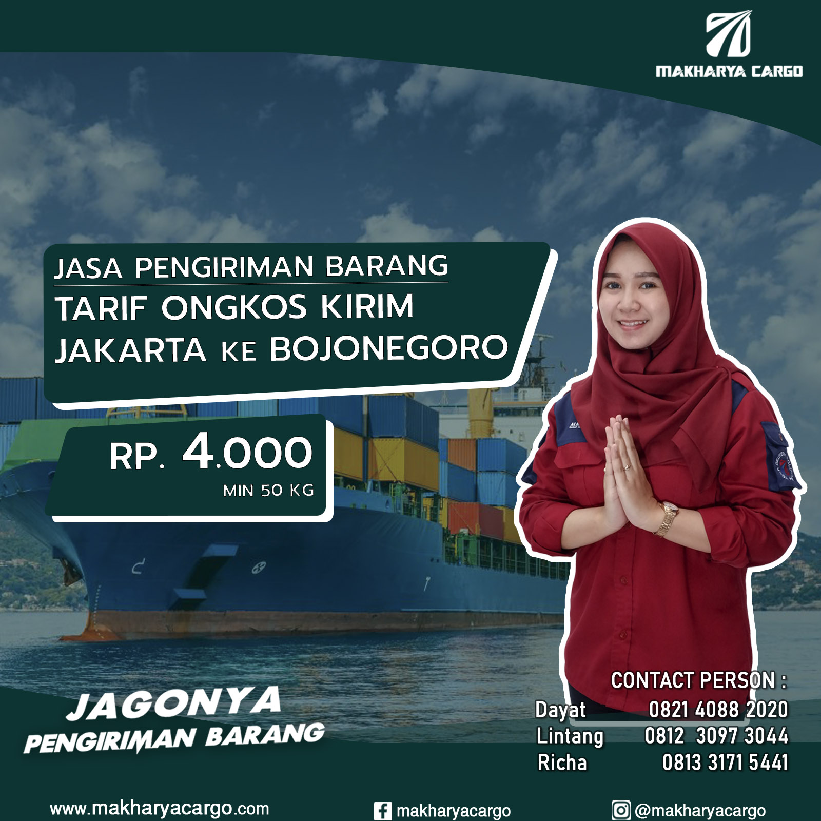 Tarif Ongkos Kirim Jakarta Bojonegoro