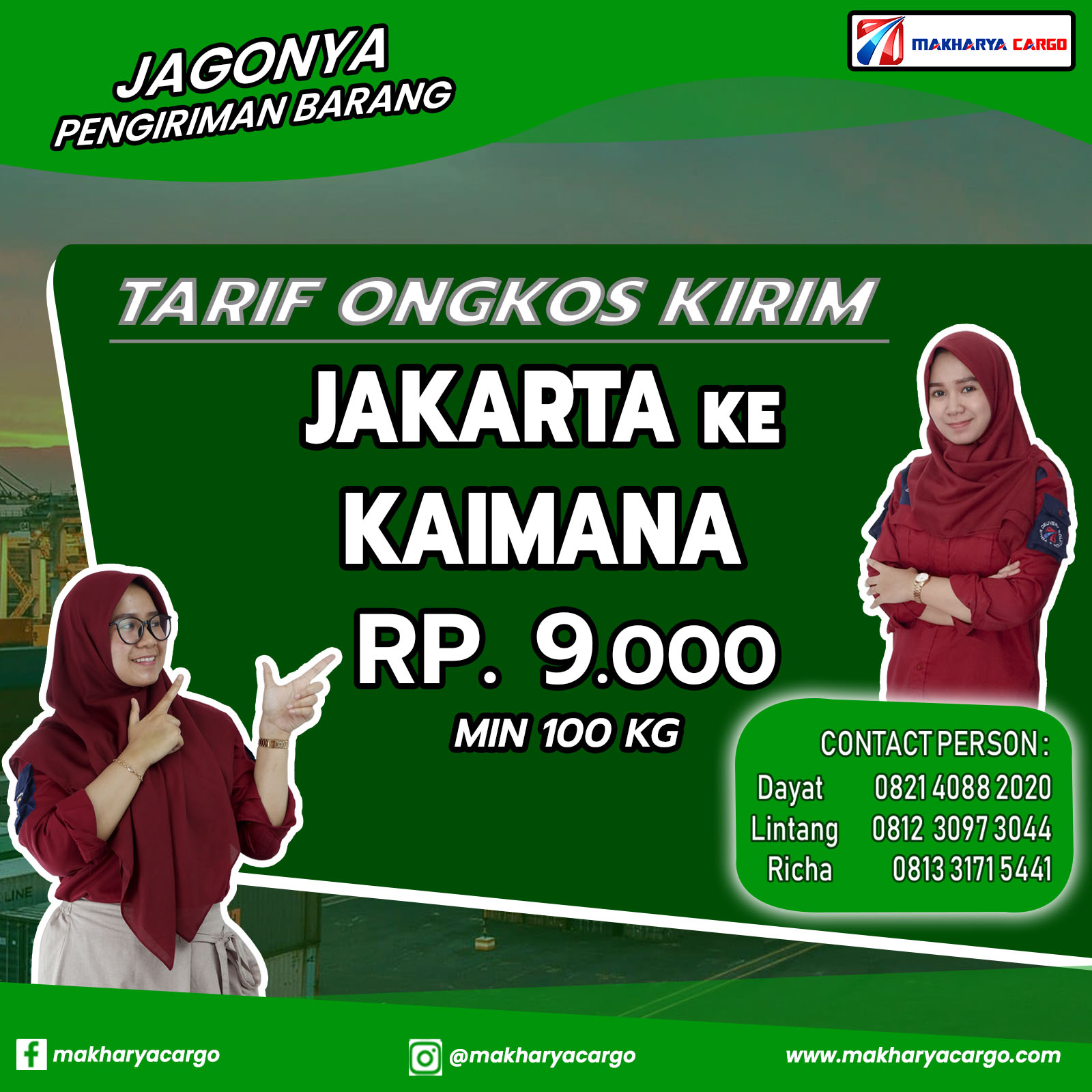 Tarif Ongkos Kirim Jakarta Kaimana