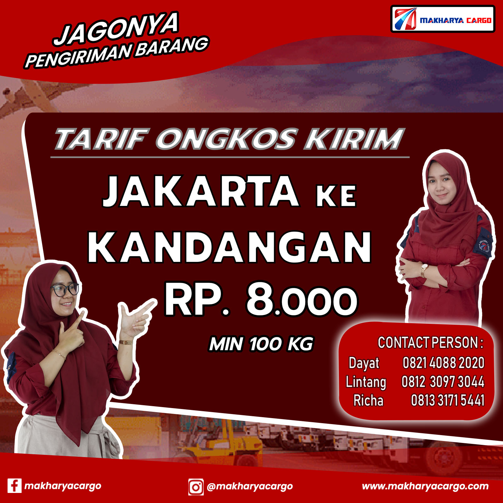 Tarif Ongkos Kirim Jakarta Kandangan