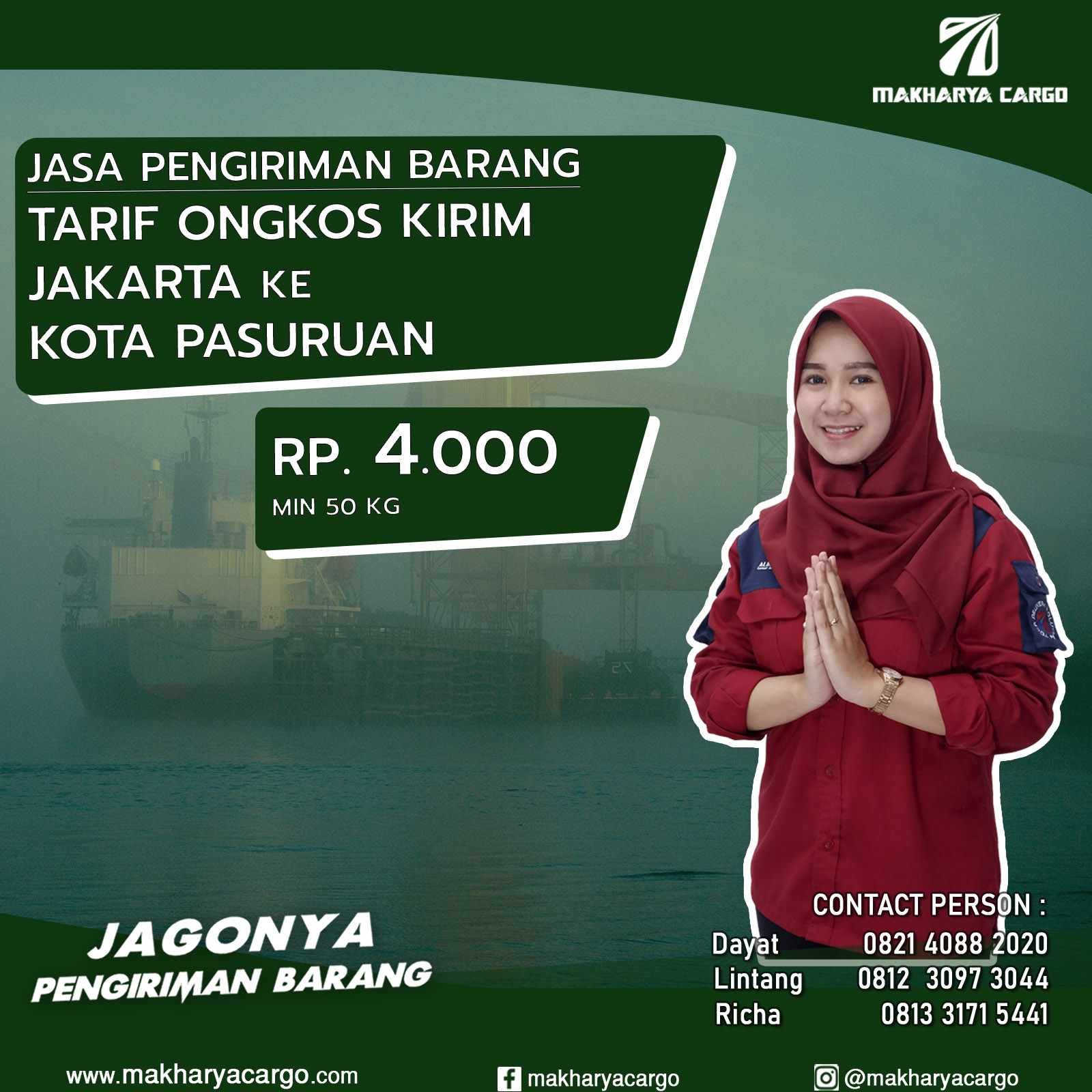 Tarif Ongkos Kirim Jakarta Kota Pasuruan