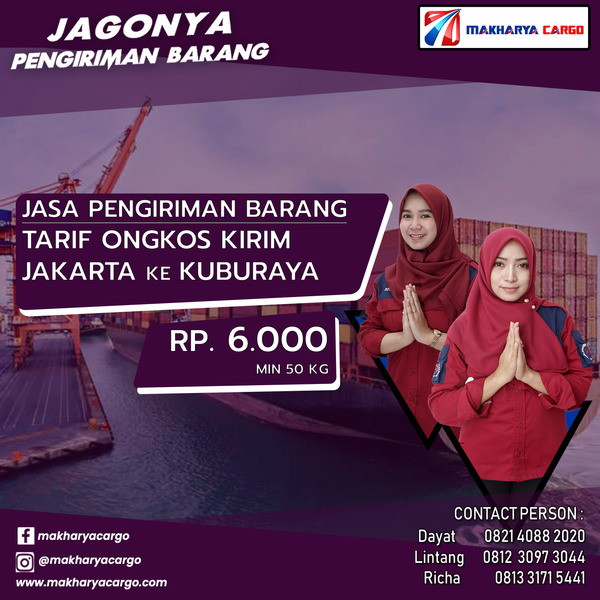 Tarif Ongkos Kirim Jakarta Kuburaya