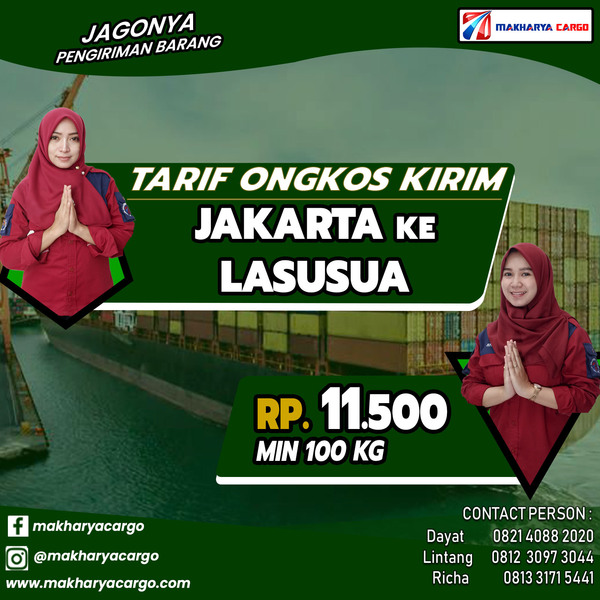 Tarif Ongkos Kirim Jakarta Lasusua