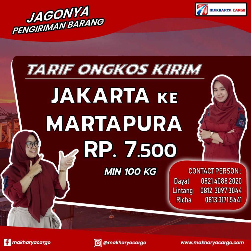 Tarif Ongkos Kirim Jakarta Martapura