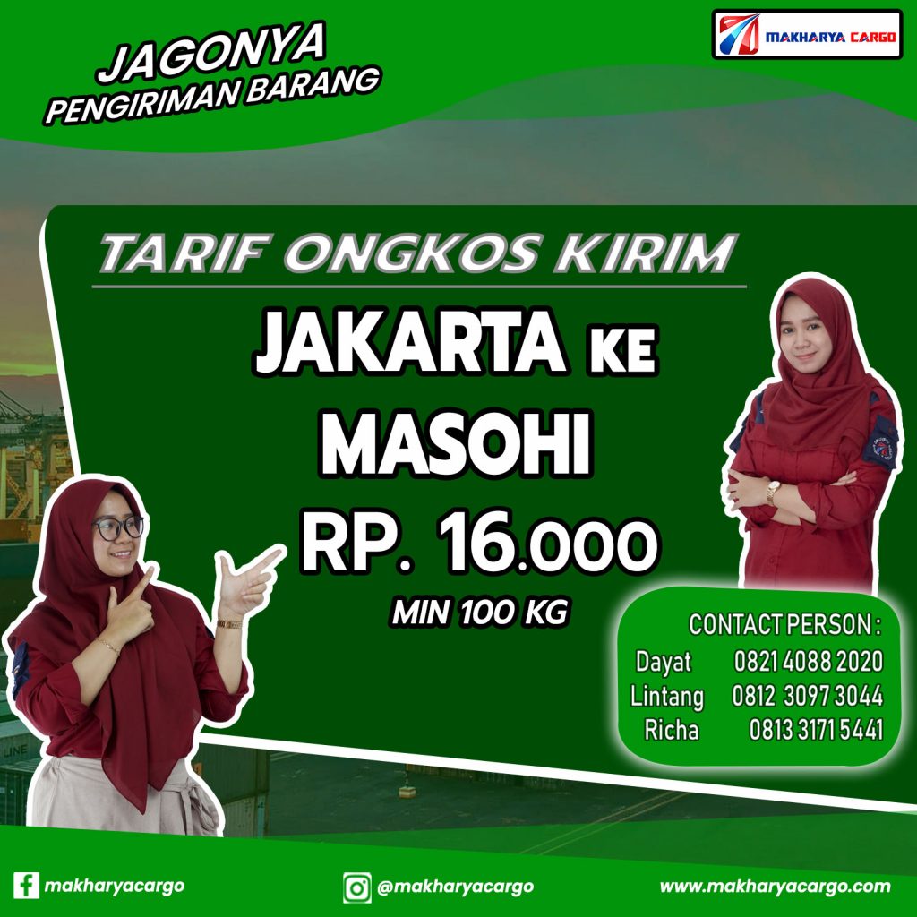 Tarif Ongkos Kirim Jakarta Masohi