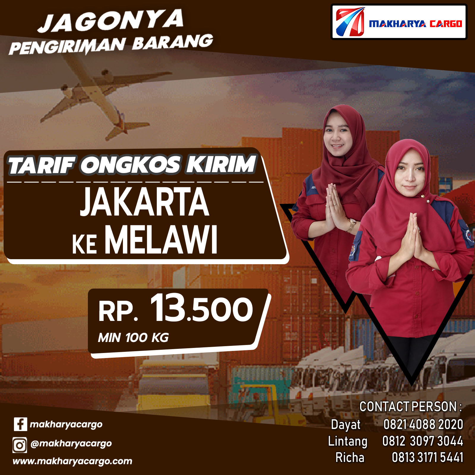 Tarif Ongkos Kirim Jakarta Melawi