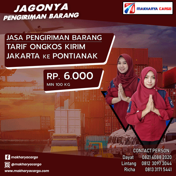 Tarif Ongkos Kirim Jakarta Pontianak