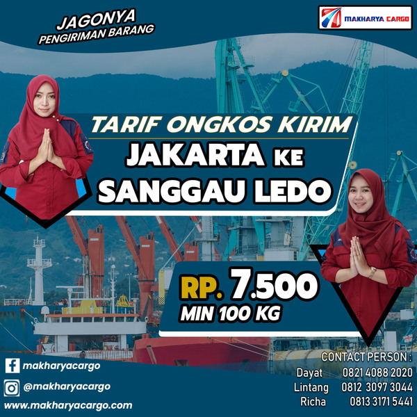 Tarif Ongkos Kirim Jakarta Sangau Ledo