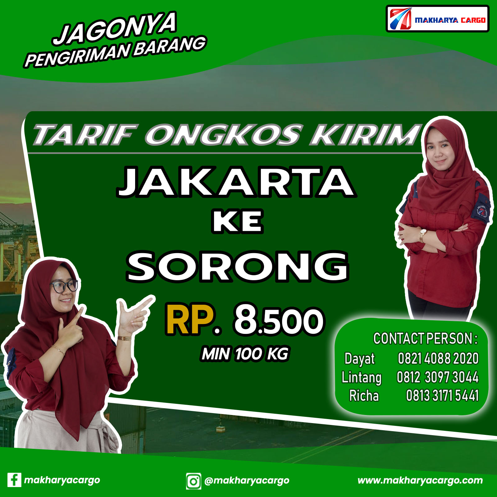 Tarif Ongkos Kirim Jakarta Sorong