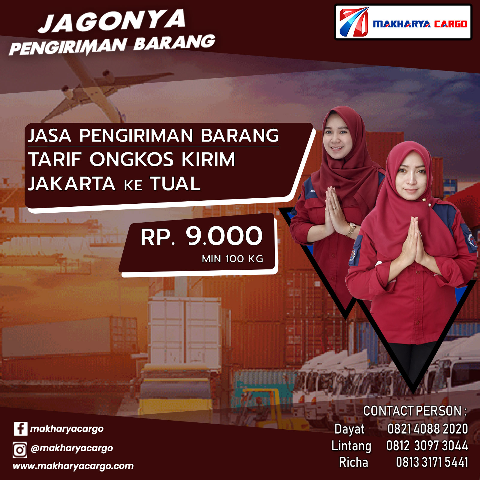 Tarif Ongkos Kirim Jakarta Tual