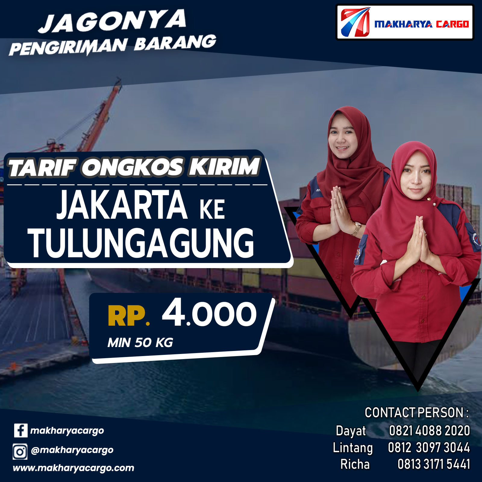 Tarif Ongkos Kirim Jakarta Tulungagung