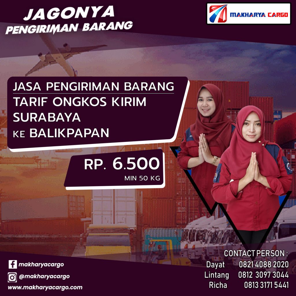 Tarif Ongkos Kirim Surabaya Balikpapan