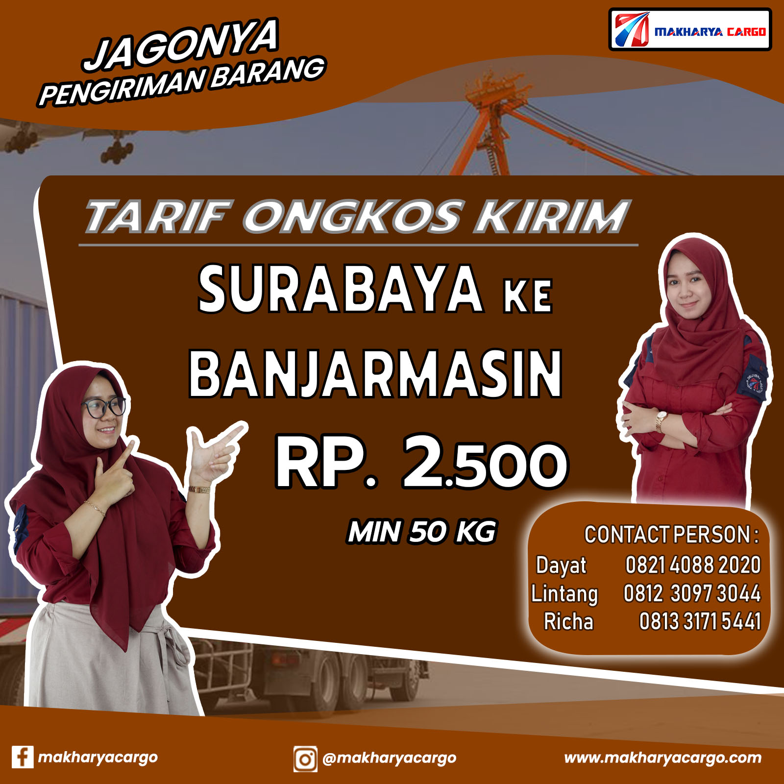 Tarif Ongkos Kirim Surabaya Banjarmasin